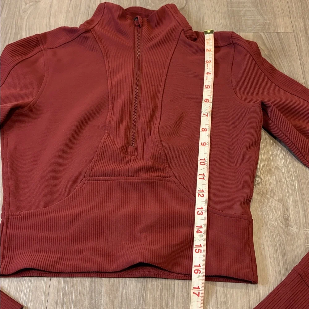 Lululemon Take It In Stride 1/2 Zip in Chianti